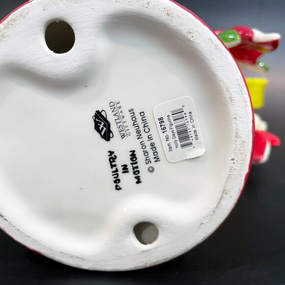 Christmas Poultry in Motion Rooster “HOLLY DAYS” Sharon Neuhaus - Picture 9 of 9